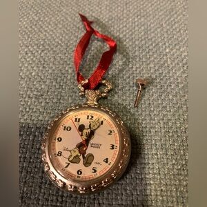 Vintage *Non-Working* Disney Mickey Mouse Hallmark Pocket Watch w/Second Hand